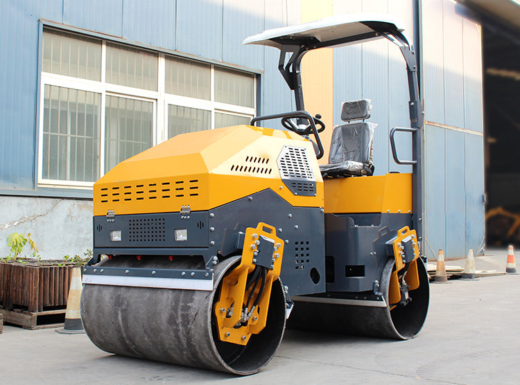 3 Ton Mini Compactor Mini steel wheel Road Roller Double Drum Vibratory Asphalt steel Road Roller