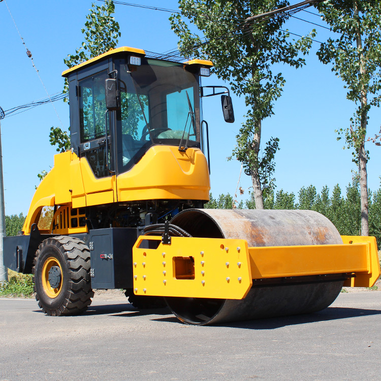 5 Ton Full Hydraulic CVT Vibratory Road Roller with Enclosed Cab & Double Drum Drive