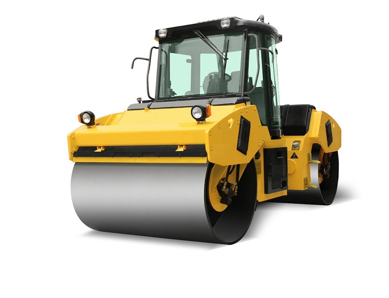 8 Ton Vibratory Roller with Front Steel Wheel & Rear Tires, 1730mm Drum Width, 180KN Force, 75KW Weichai Engine, Full Hydraulic CVT, Cabin with AC