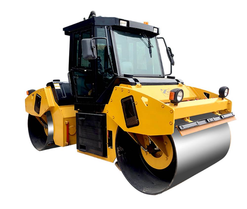 10 Ton Double Drum Road Roller with Air-Con Cabin & Full Hydraulic CVT - 1730mm Drum Width, 180KN Centrifugal Force